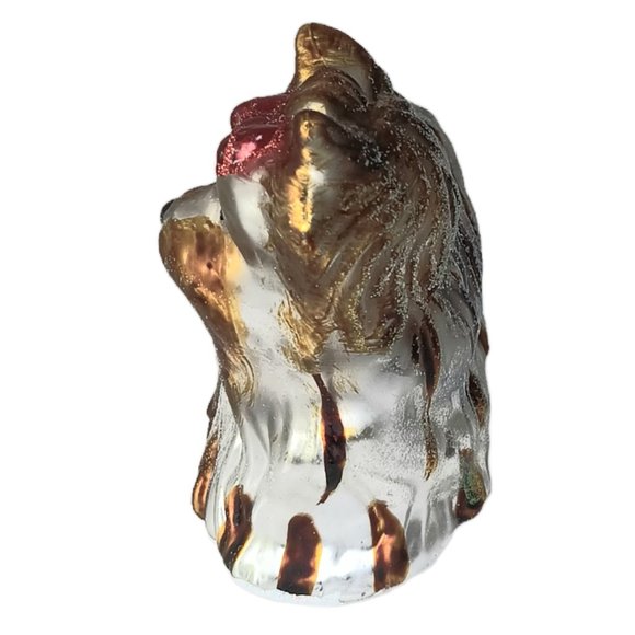Impuls Yorshire Terrier Christmas Ornament Blown Glass Handpainted - Picture 2 of 12
